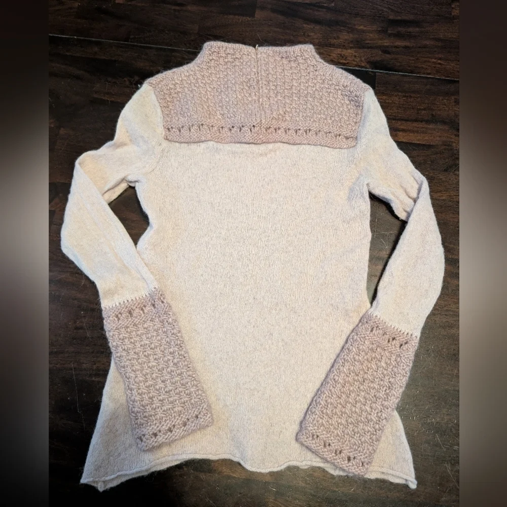 Tory Burch Alpaca/Wool Blend Knit Sweater, Women's Medium, Lavender/Mauve
